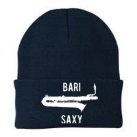 Funny Baritone Saxophone Shirts For Bari Saxophonist Knit Cap Winter Beanie