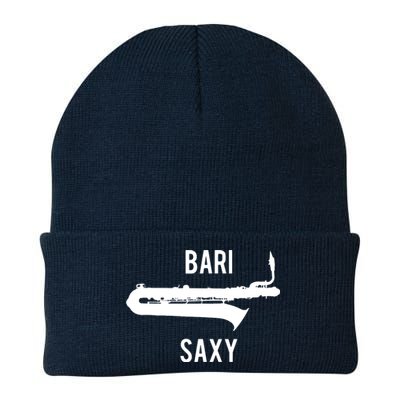 Funny Baritone Saxophone Shirts For Bari Saxophonist Knit Cap Winter Beanie