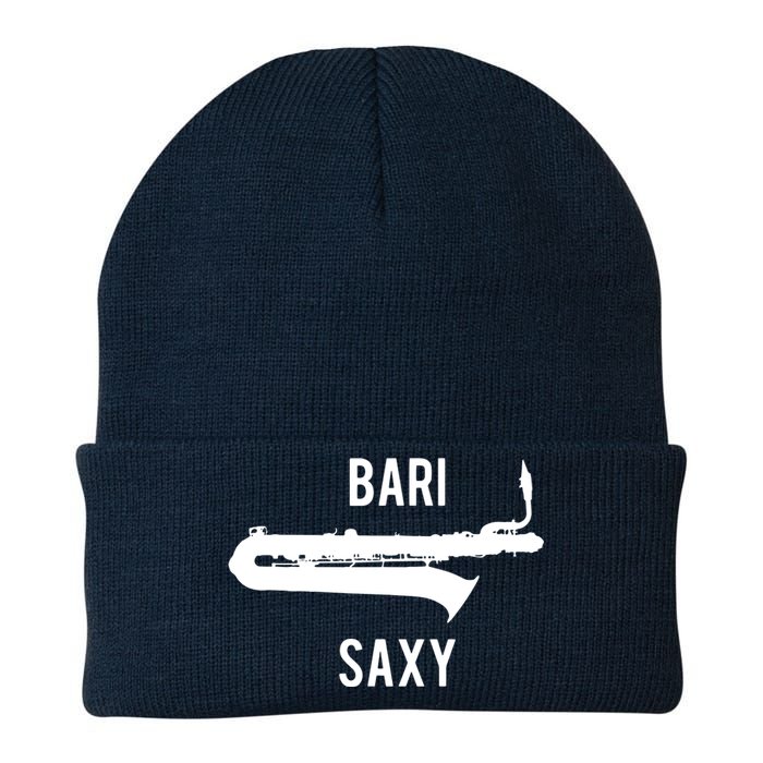 Funny Baritone Saxophone Shirts For Bari Saxophonist Knit Cap Winter Beanie