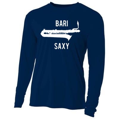 Funny Baritone Saxophone Shirts For Bari Saxophonist Cooling Performance Long Sleeve Crew