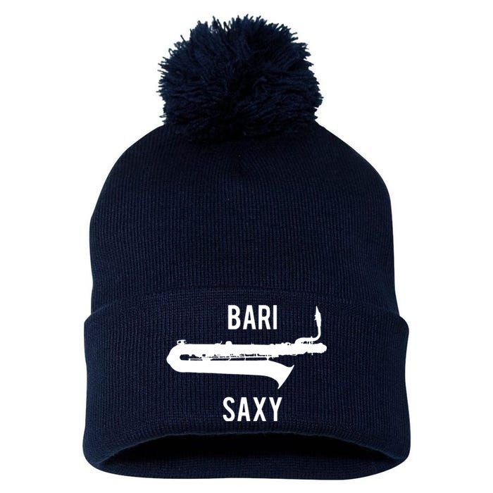 Funny Baritone Saxophone Shirts For Bari Saxophonist Pom Pom 12in Knit Beanie