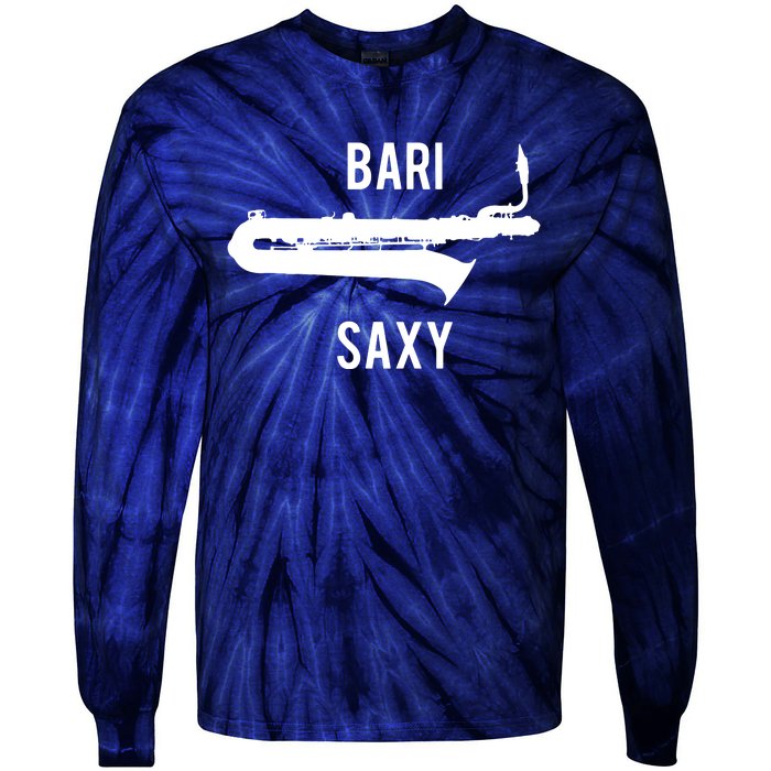 Funny Baritone Saxophone Shirts For Bari Saxophonist Tie-Dye Long Sleeve Shirt