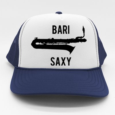 Funny Baritone Saxophone Shirts For Bari Saxophonist Trucker Hat