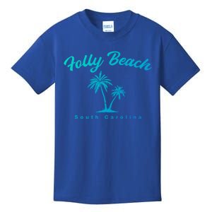 Folly Beach South Carolina Summer Sc Tropical Charleston Gift Kids T-Shirt