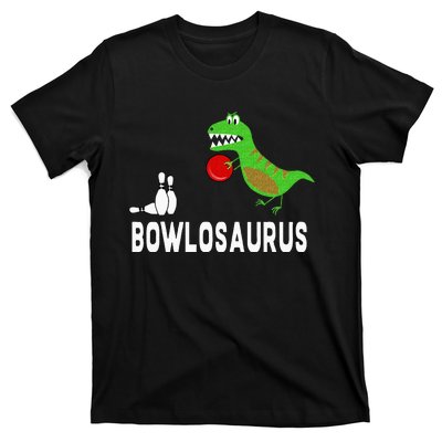 Funny Bowling S Dinosaur Bowler Dino Gift Idea T-Shirt