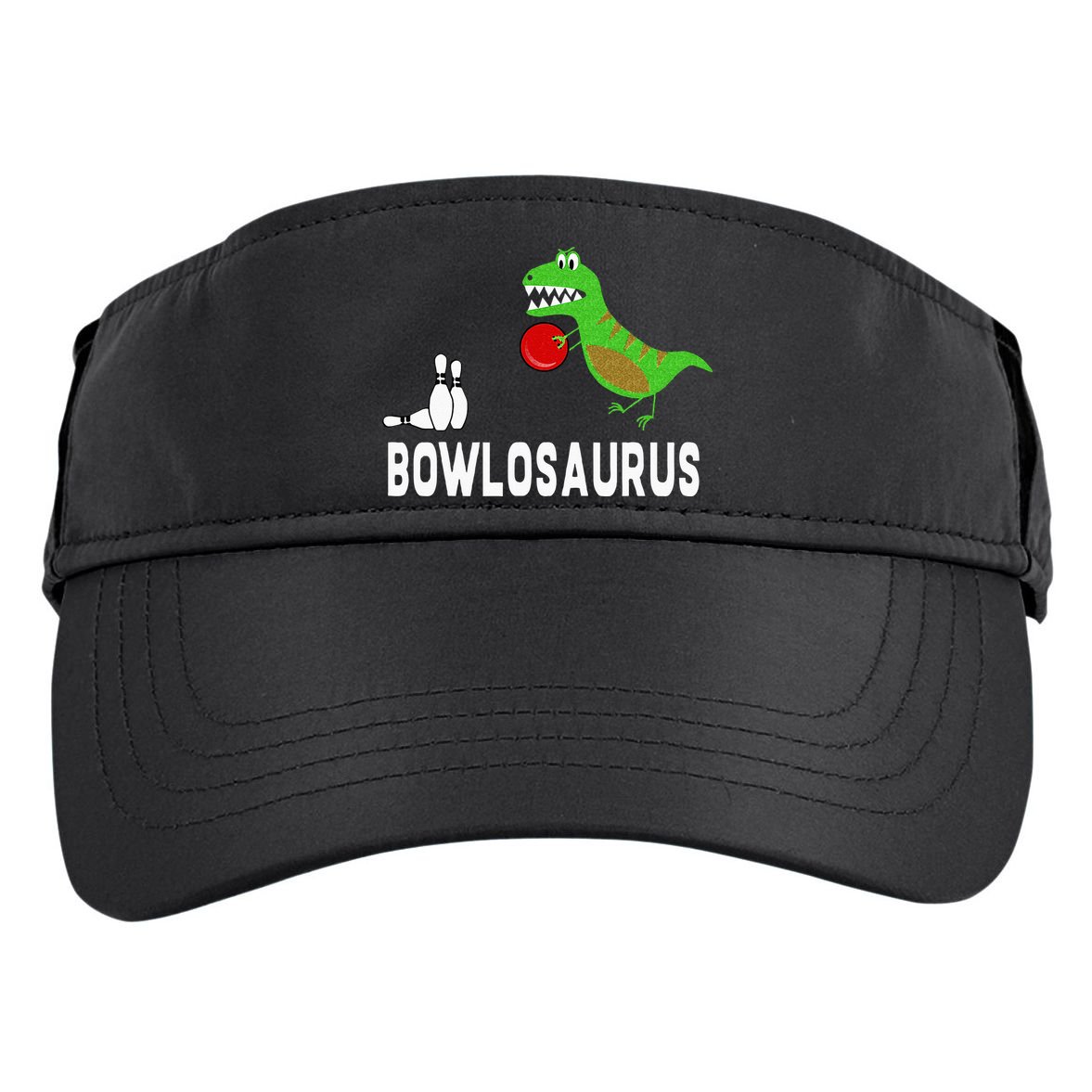 Funny Bowling S Dinosaur Bowler Dino Gift Idea Adult Drive Performance Visor