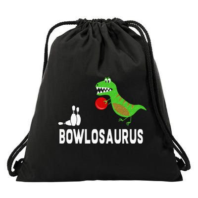 Funny Bowling S Dinosaur Bowler Dino Gift Idea Drawstring Bag