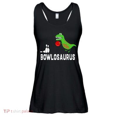 Funny Bowling S Dinosaur Bowler Dino Gift Idea Ladies Essential Flowy Tank