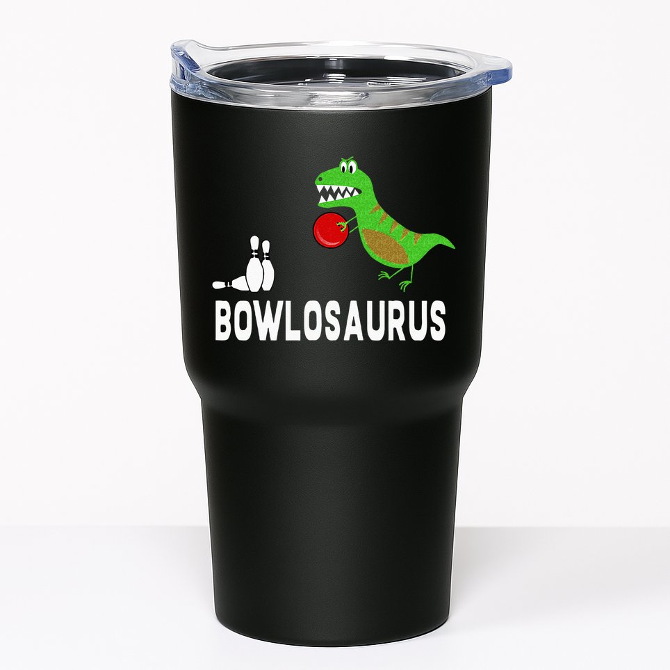 Funny Bowling S Dinosaur Bowler Dino Gift Idea Tumbler