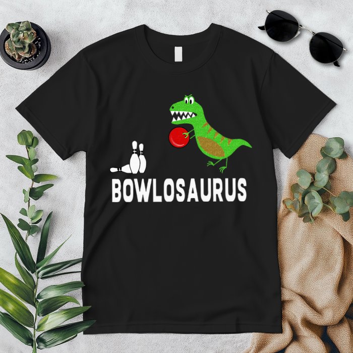 Funny Bowling S Dinosaur Bowler Dino Gift Idea Premium T-Shirt