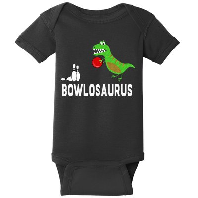 Funny Bowling S Dinosaur Bowler Dino Gift Idea Baby Bodysuit