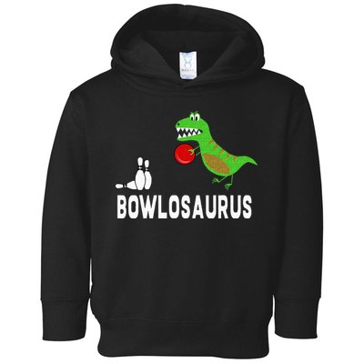 Funny Bowling S Dinosaur Bowler Dino Gift Idea Toddler Hoodie