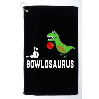 Funny Bowling S Dinosaur Bowler Dino Gift Idea Golf Towel