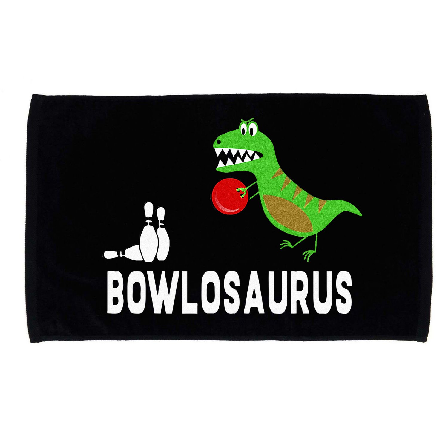 Funny Bowling S Dinosaur Bowler Dino Gift Idea Microfiber Hand Towel