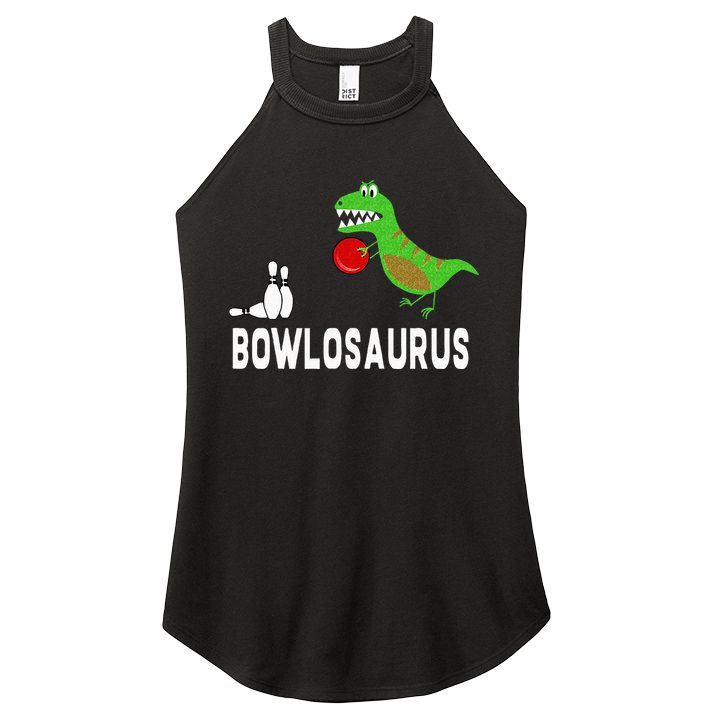 Funny Bowling S Dinosaur Bowler Dino Gift Idea Women's Perfect Tri Rocker Tank