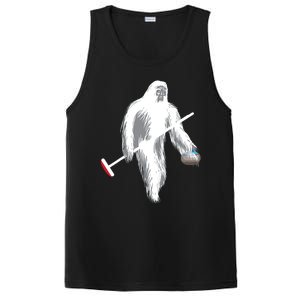 Funny Bigfoot Sasquatch Curling Cute Winter Gift PosiCharge Competitor Tank