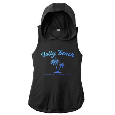 Folly Beach South Carolina Summer Sc Tropical Charleston Gift Ladies PosiCharge Tri-Blend Wicking Draft Hoodie Tank