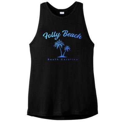 Folly Beach South Carolina Summer Sc Tropical Charleston Gift Ladies PosiCharge Tri-Blend Wicking Tank