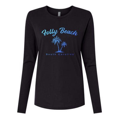 Folly Beach South Carolina Summer Sc Tropical Charleston Gift Womens Cotton Relaxed Long Sleeve T-Shirt