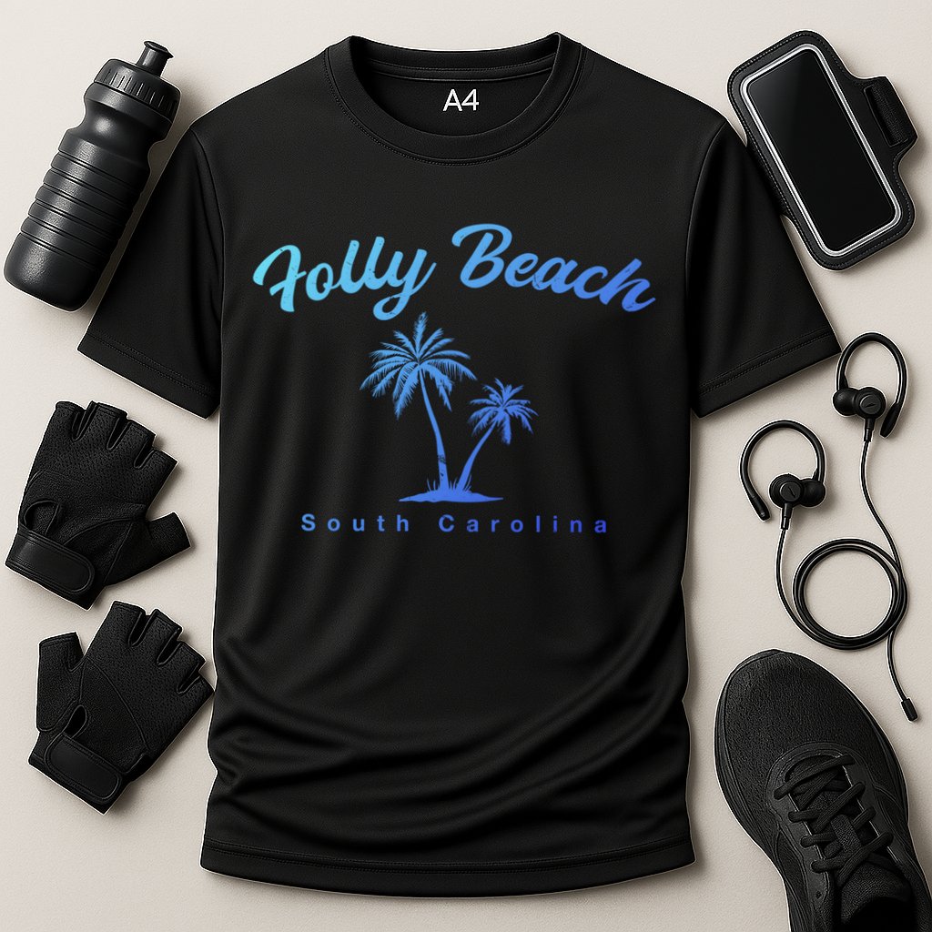 Folly Beach South Carolina Summer Sc Tropical Charleston Gift Cooling Performance Crew T-Shirt