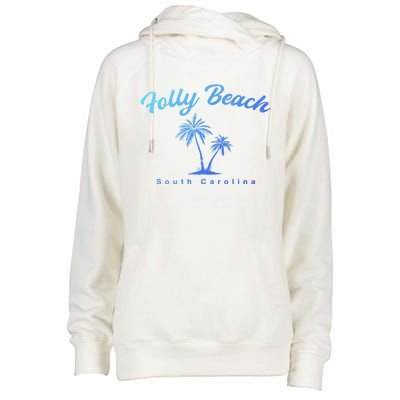 Folly Beach South Carolina Summer Sc Tropical Charleston Gift Womens Funnel Neck Pullover Hood