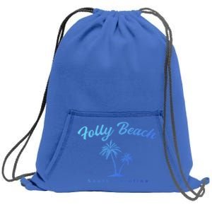 Folly Beach South Carolina Summer Sc Tropical Charleston Gift Sweatshirt Cinch Pack Bag