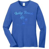 Folly Beach South Carolina Summer Sc Tropical Charleston Gift Ladies Long Sleeve Shirt