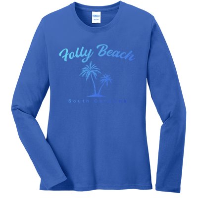 Folly Beach South Carolina Summer Sc Tropical Charleston Gift Ladies Long Sleeve Shirt