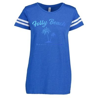 Folly Beach South Carolina Summer Sc Tropical Charleston Gift Enza Ladies Jersey Football T-Shirt