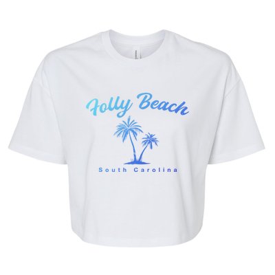 Folly Beach South Carolina Summer Sc Tropical Charleston Gift Bella+Canvas Jersey Crop Tee