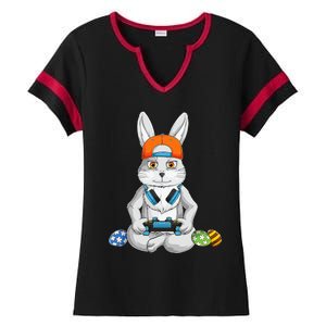 funnt Bunny Spring Easter Egg Hunt Easter Ladies Halftime Notch Neck Tee