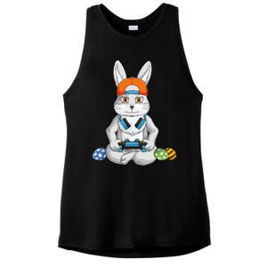 funnt Bunny Spring Easter Egg Hunt Easter Ladies PosiCharge Tri-Blend Wicking Tank