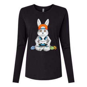 funnt Bunny Spring Easter Egg Hunt Easter Womens Cotton Relaxed Long Sleeve T-Shirt