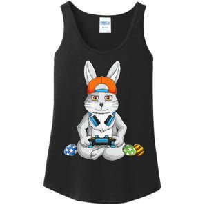 funnt Bunny Spring Easter Egg Hunt Easter Ladies Essential Tank