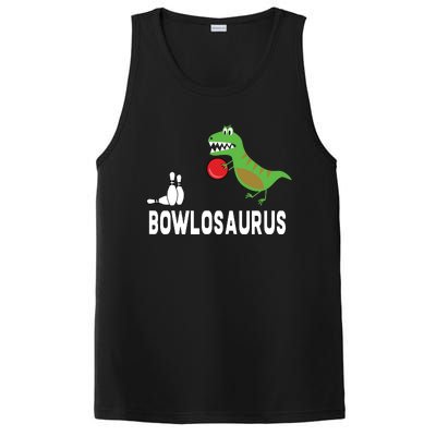 Funny Bowling Shirts Dinosaur Bowler Dino Gift Idea PosiCharge Competitor Tank