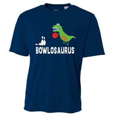 Funny Bowling Shirts Dinosaur Bowler Dino Gift Idea Cooling Performance Crew T-Shirt