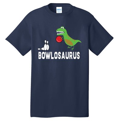 Funny Bowling Shirts Dinosaur Bowler Dino Gift Idea Tall T-Shirt