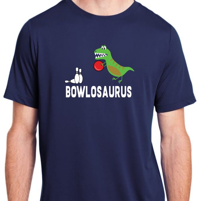 Funny Bowling Shirts Dinosaur Bowler Dino Gift Idea Adult ChromaSoft Performance T-Shirt