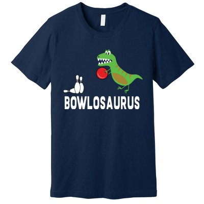 Funny Bowling Shirts Dinosaur Bowler Dino Gift Idea Premium T-Shirt