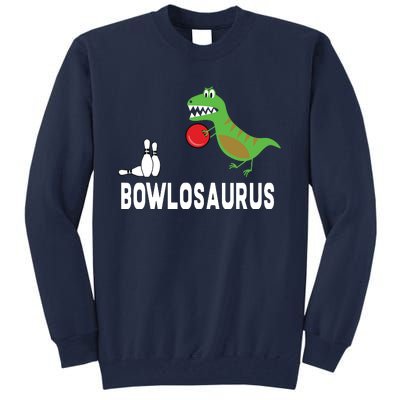 Funny Bowling Shirts Dinosaur Bowler Dino Gift Idea Tall Sweatshirt