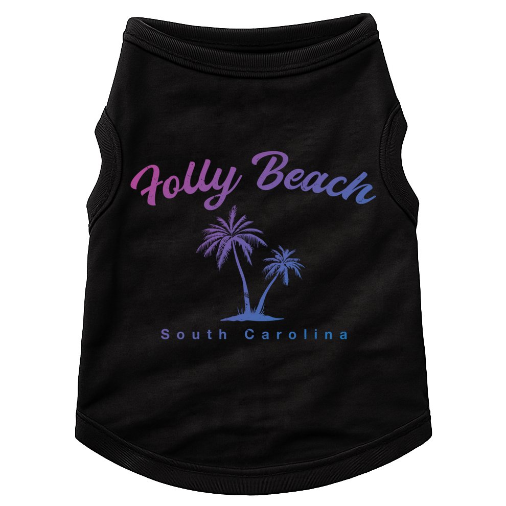 Folly Beach South Carolina Summer Sc Tropical Charleston Gift Doggie Tank