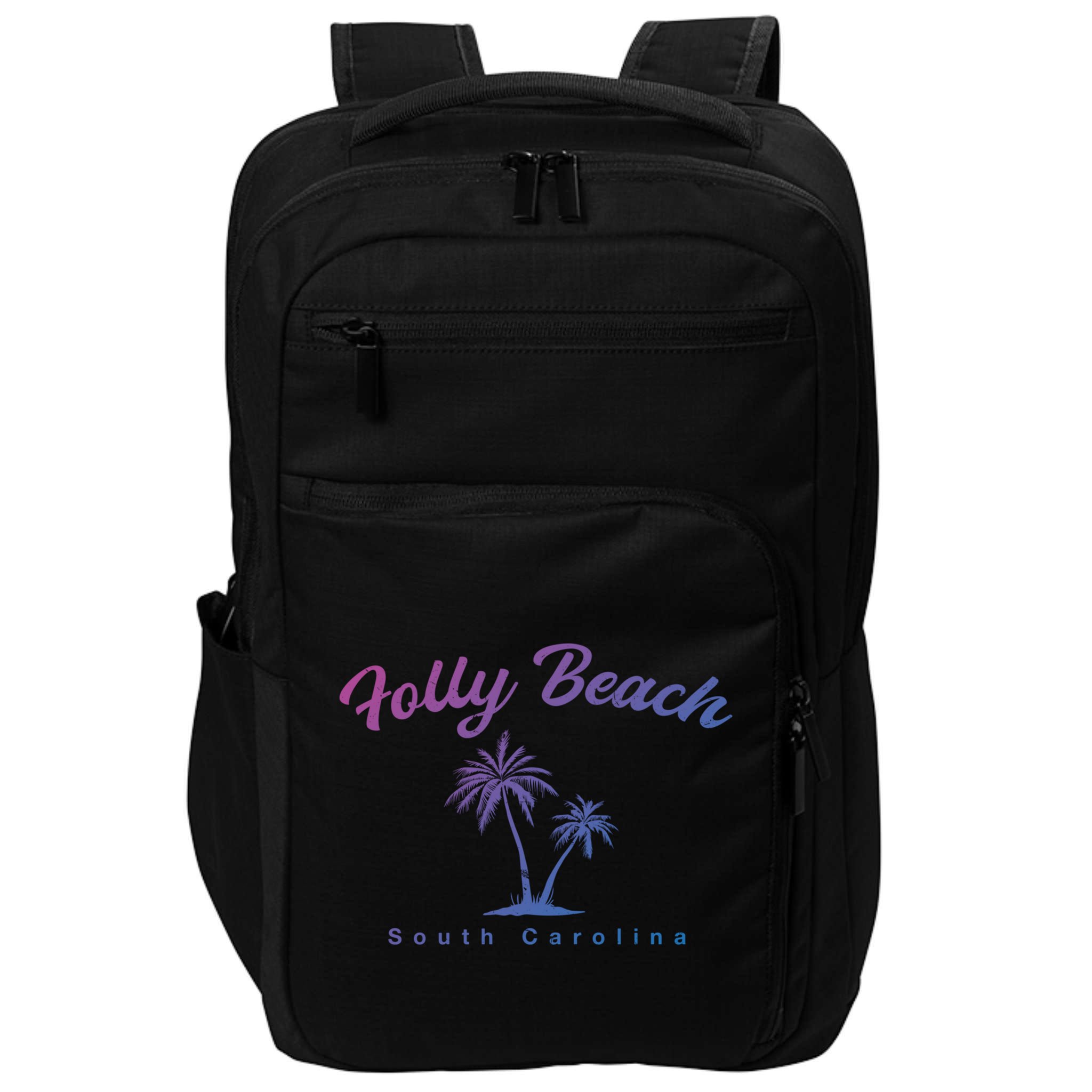 Folly Beach South Carolina Summer Sc Tropical Charleston Gift Impact Tech Backpack