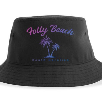 Folly Beach South Carolina Summer Sc Tropical Charleston Gift Sustainable Bucket Hat