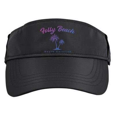 Folly Beach South Carolina Summer Sc Tropical Charleston Gift Adult Drive Performance Visor
