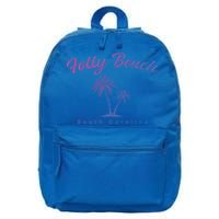 Folly Beach South Carolina Summer Sc Tropical Charleston Gift 16 in Basic Backpack