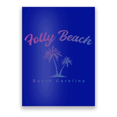 Folly Beach South Carolina Summer Sc Tropical Charleston Gift Poster