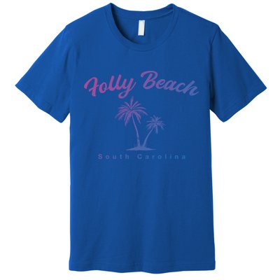 Folly Beach South Carolina Summer Sc Tropical Charleston Gift Premium T-Shirt