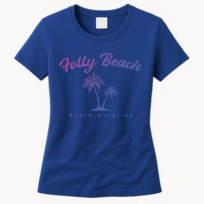 Folly Beach South Carolina Summer Sc Tropical Charleston Gift Womens T-Shirt