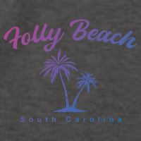 Folly Beach South Carolina Summer Sc Tropical Charleston Gift Vector Backpack
