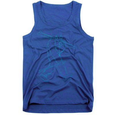 Funny Bigfoot Skiing Silhouette For Winter Ski Season Gift Tank Top